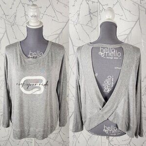 Emily Hsu Gray Modal Stretch Open Back Sweatshirt